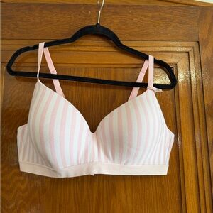 Victoria's Secret Light Pink Striped Bra